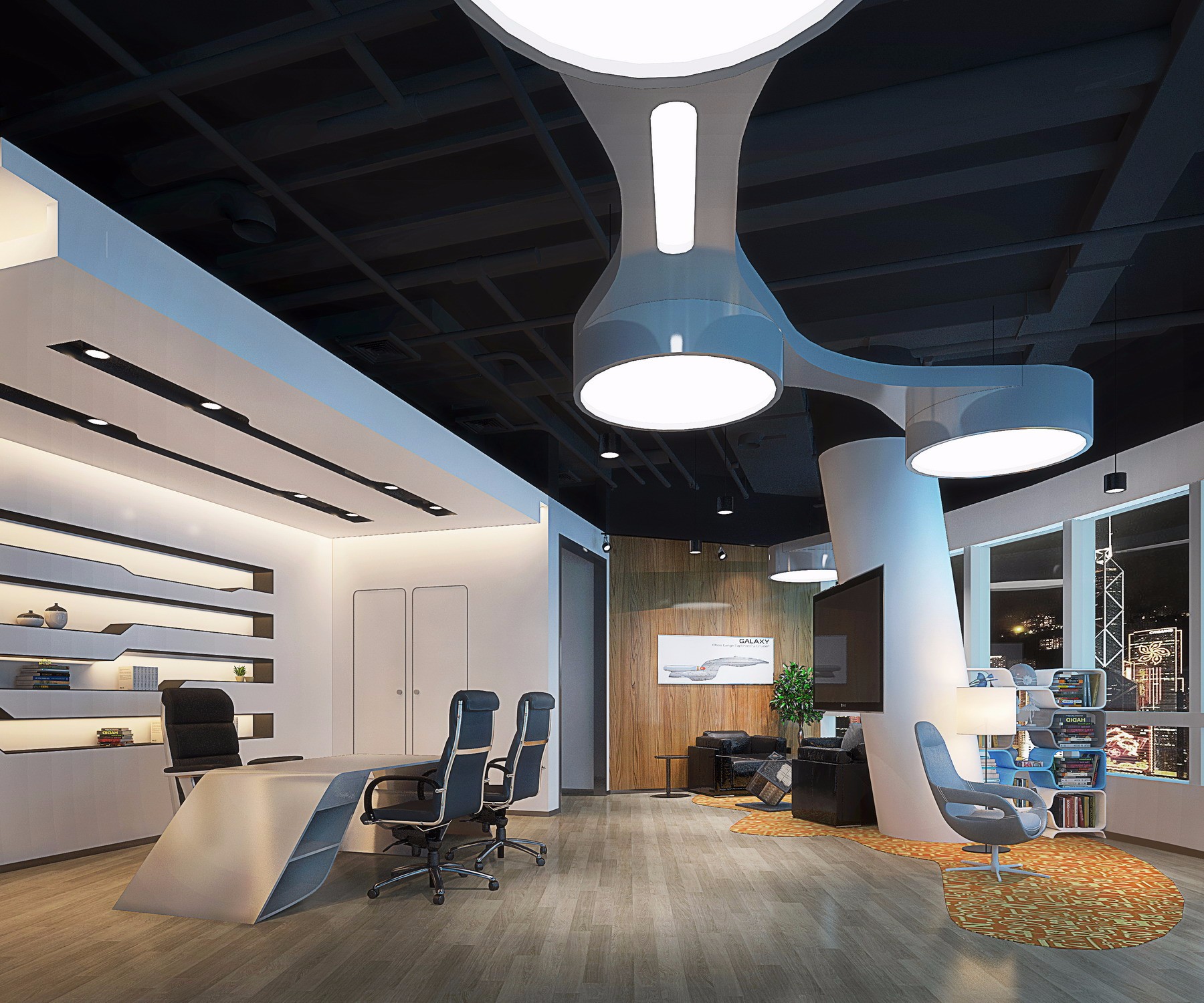 現代科技風格辦公室裝修設計-第1張圖片-上海古都建筑設計集團 現代科技風格辦公室裝修設計-第1張圖片-上海古都建筑設計集團