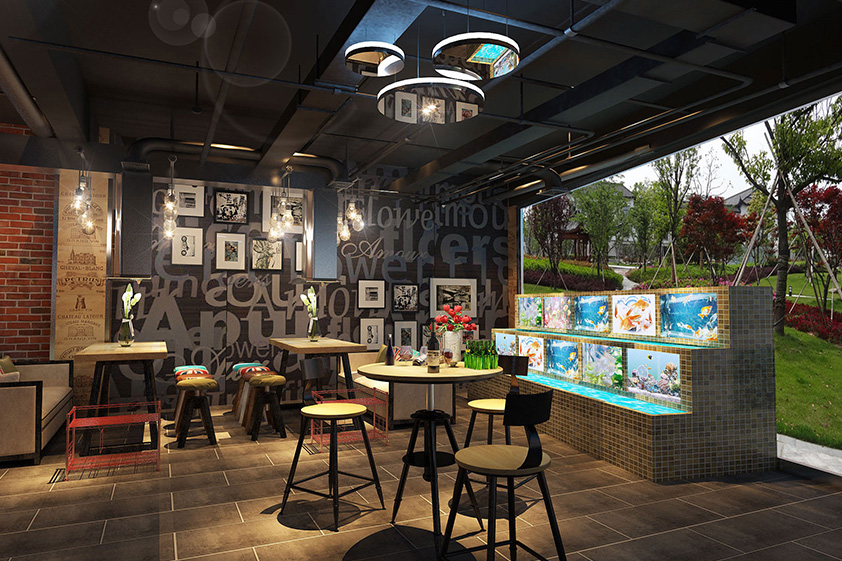 200平燒烤店鋪設計裝潢實景圖-第2張圖片-上海古都建筑設計集團 200平燒烤店鋪設計裝潢實景圖-第2張圖片-上海古都建筑設計集團